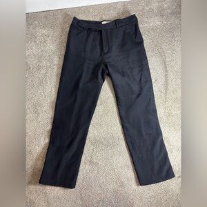A.F. VANDEVORST Black Silk Button Side Straight Belgian Designer EU 38/US 6/8